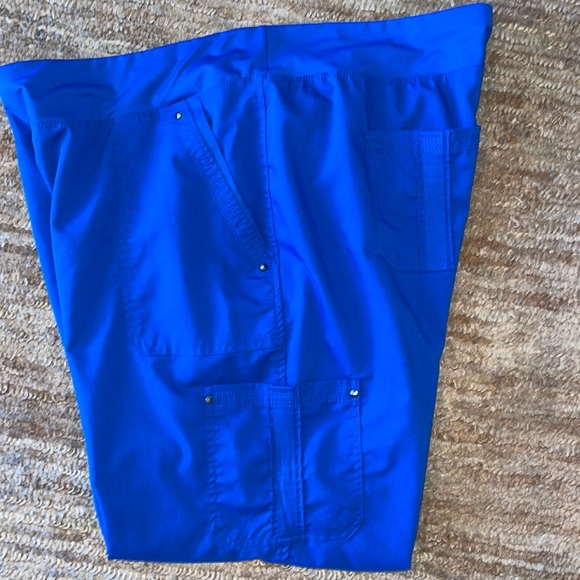 Healing Hands Tori yoga knit waistband Scrub Pants blue size 2X style 9133 - Picture 7 of 7